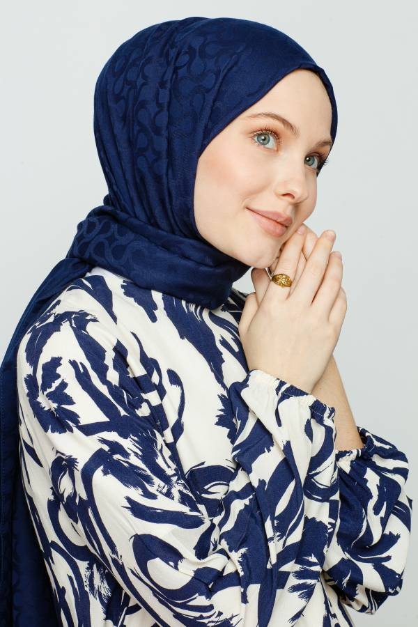 BLOOM DESEN ŞAL - LACİVERT