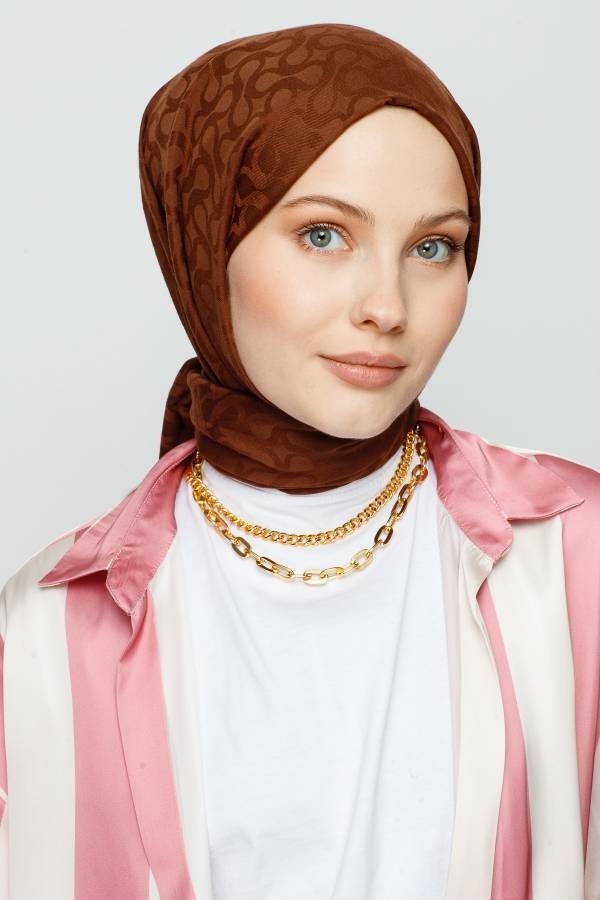 BLOOM DESEN ŞAL - ÇİKOLATA KAHVE