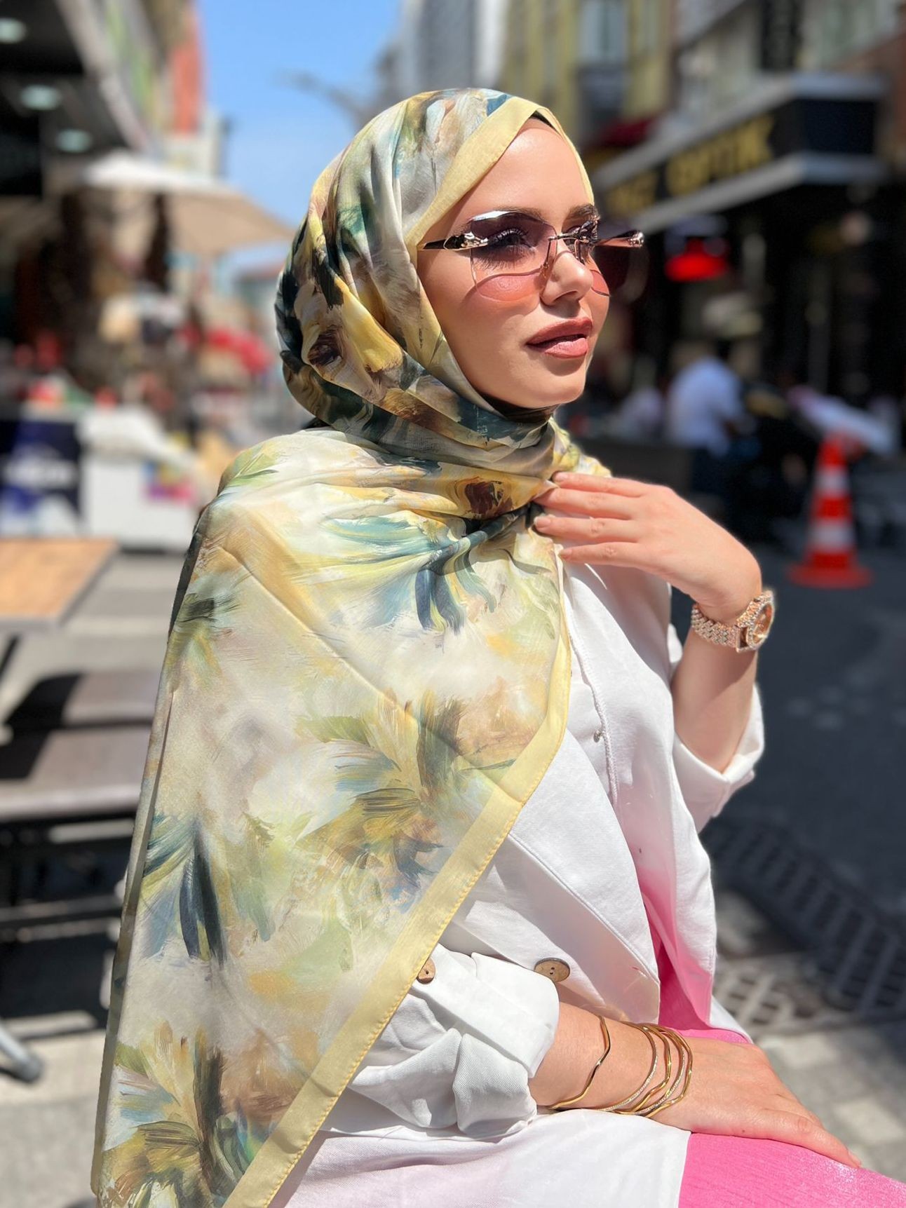 DESENLİ PAMUK VUAL ŞAL
