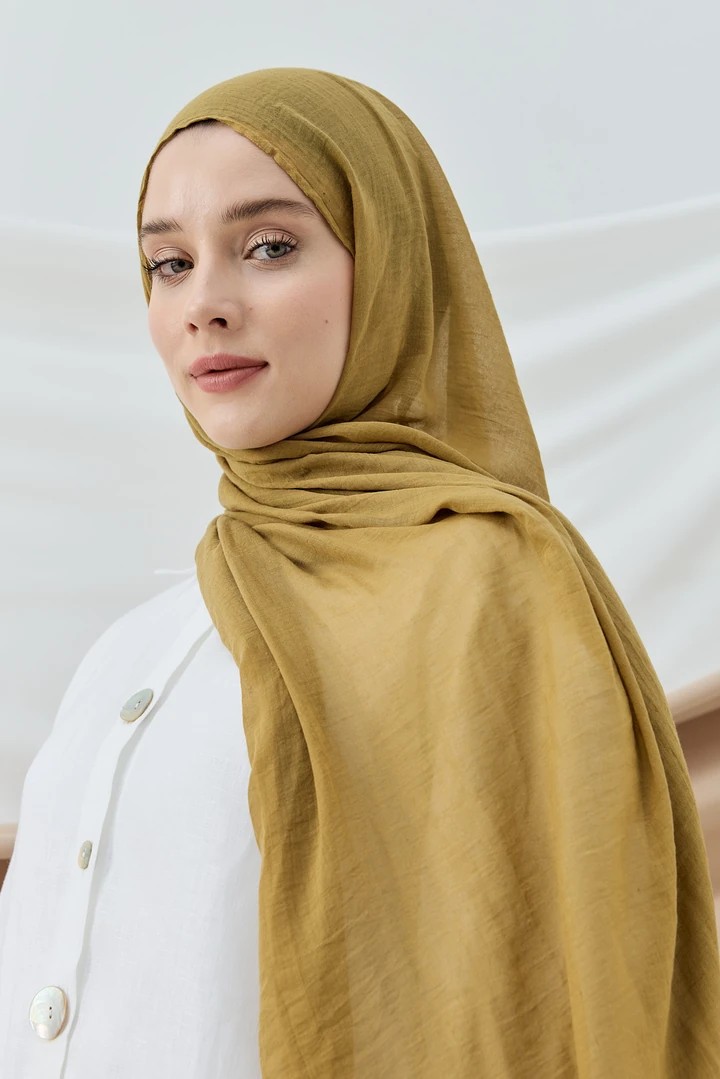 AYA İNCE PAMUK ŞAL - BRONZ