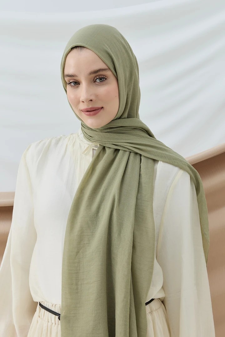 AYA İNCE PAMUK ŞAL - YEŞİL ÇAY