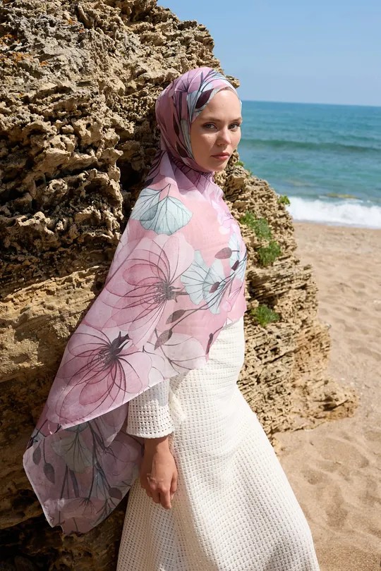 ALİCİA DESEN AYA ŞAL - PEMBE - MİNT