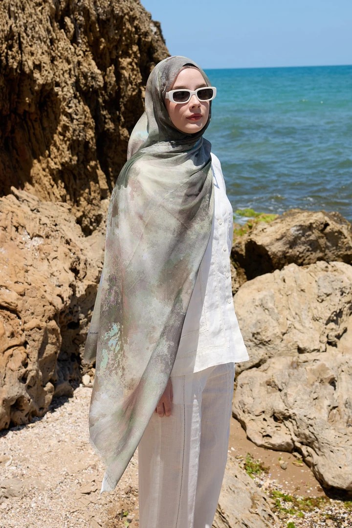 VEYRA DESEN AYA ŞAL - YEŞİL ÇAY