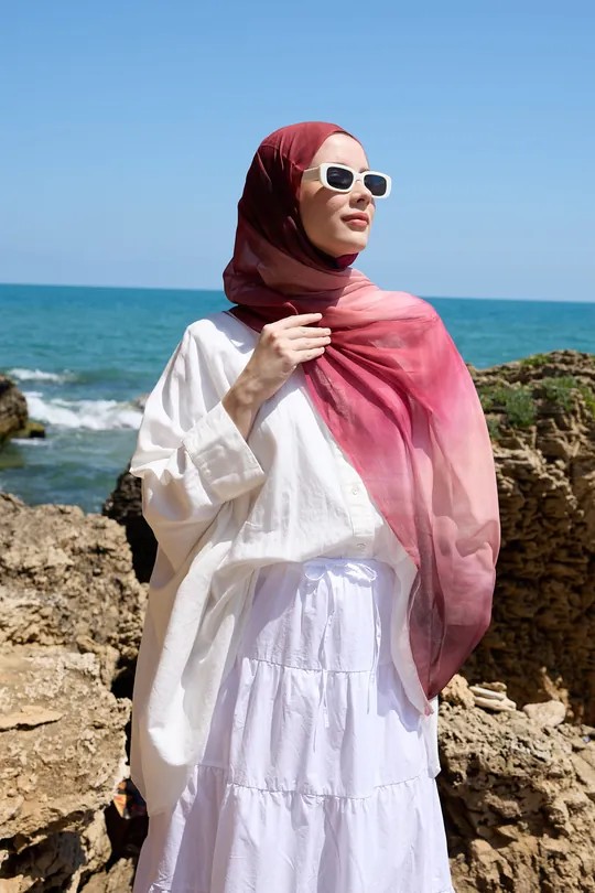 DEGRADE DESEN AYA ŞAL - BORDO