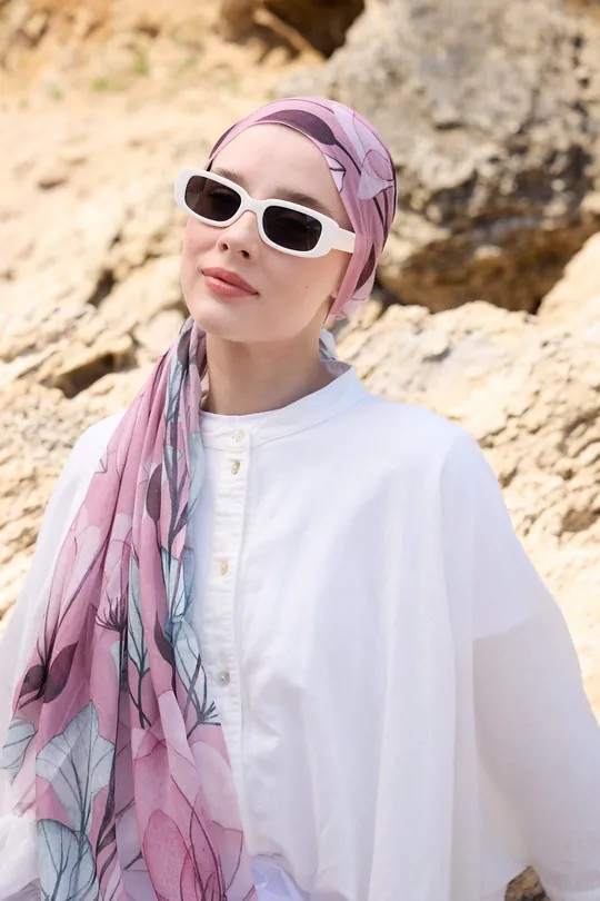 ALİCİA DESEN AYA ŞAL - PEMBE - LİLA