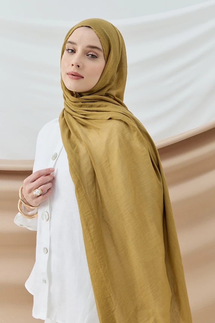 AYA İNCE PAMUK ŞAL - BRONZ