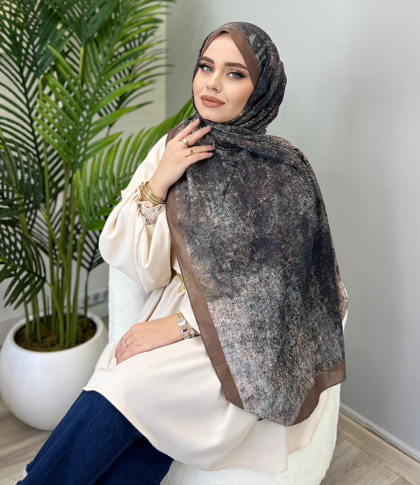 DESENLİ BAMBU ŞAL