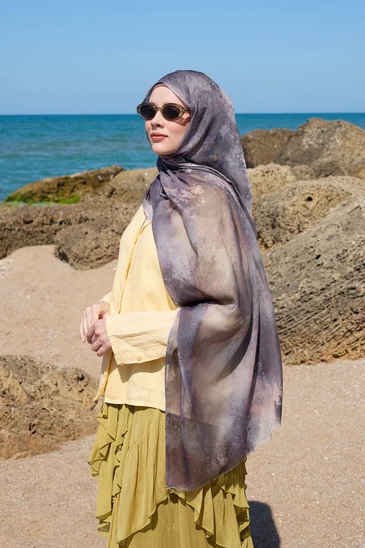 VEYRA DESEN AYA ŞAL - KAHVERENGİ