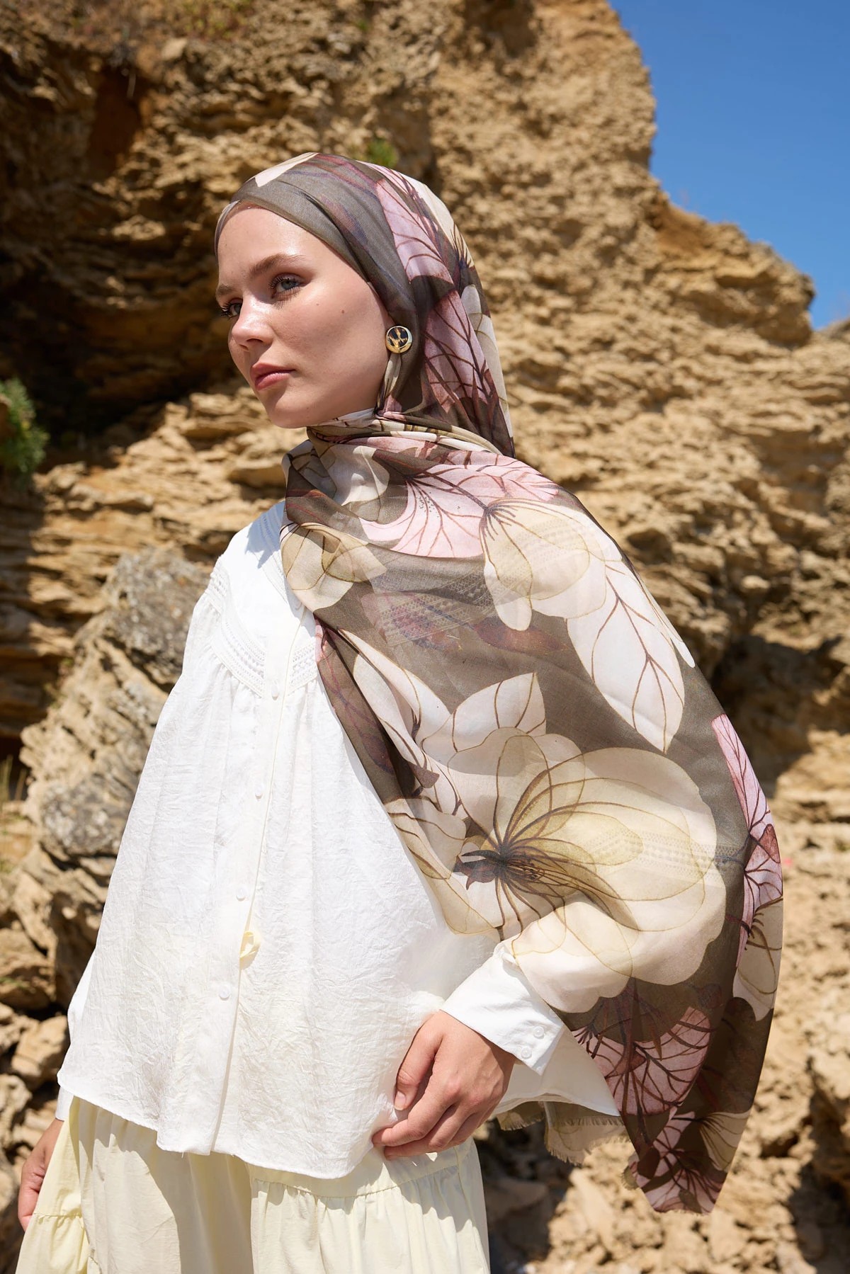 ALİCİA DESEN AYA ŞAL - BRONZ