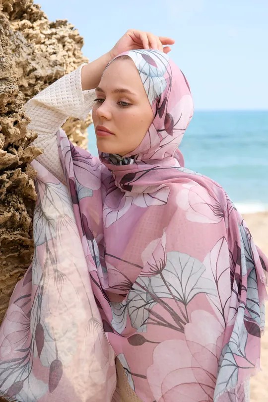 ALİCİA DESEN AYA ŞAL - PEMBE - MİNT