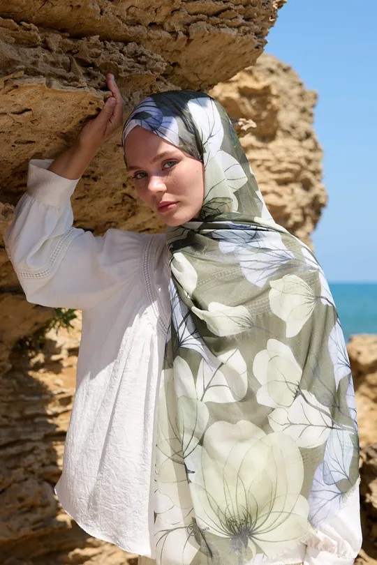 ALİCİA DESEN AYA ŞAL - YEŞİL ÇAY