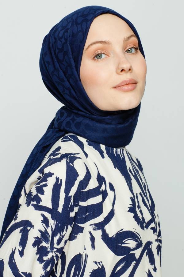 BLOOM DESEN ŞAL - LACİVERT