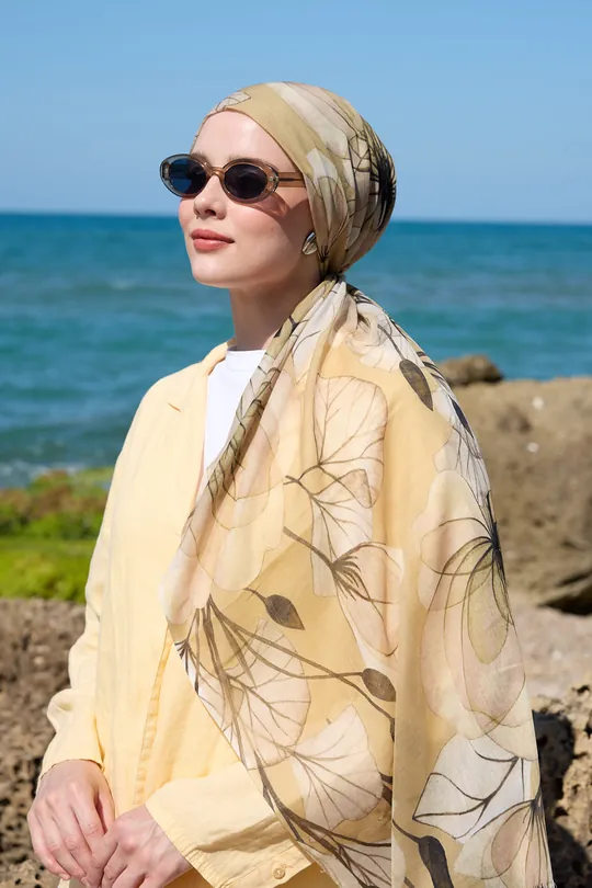 ALİCİA DESEN AYA ŞAL - BUTTER YELLOW