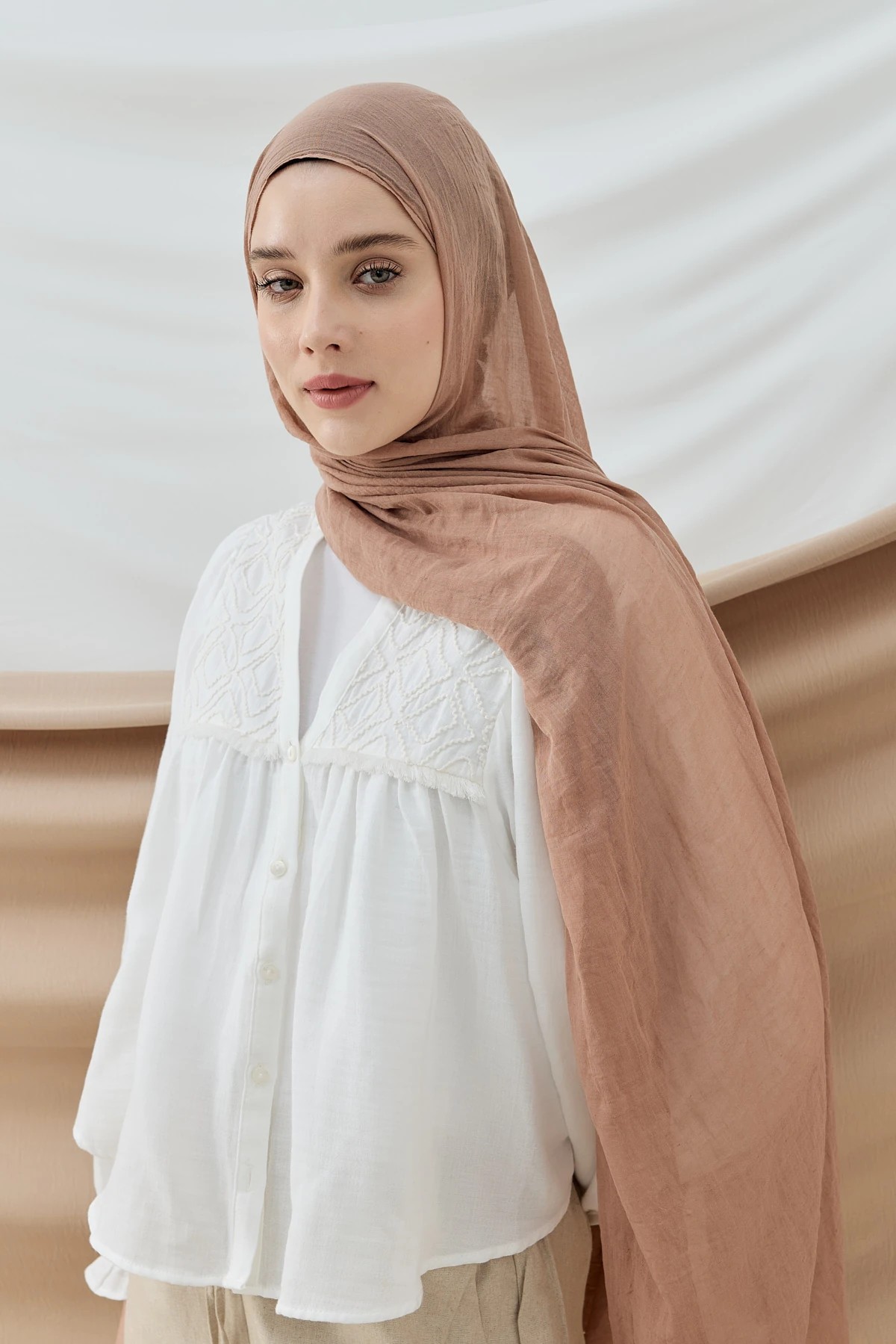 AYA İNCE PAMUK ŞAL - VİZON