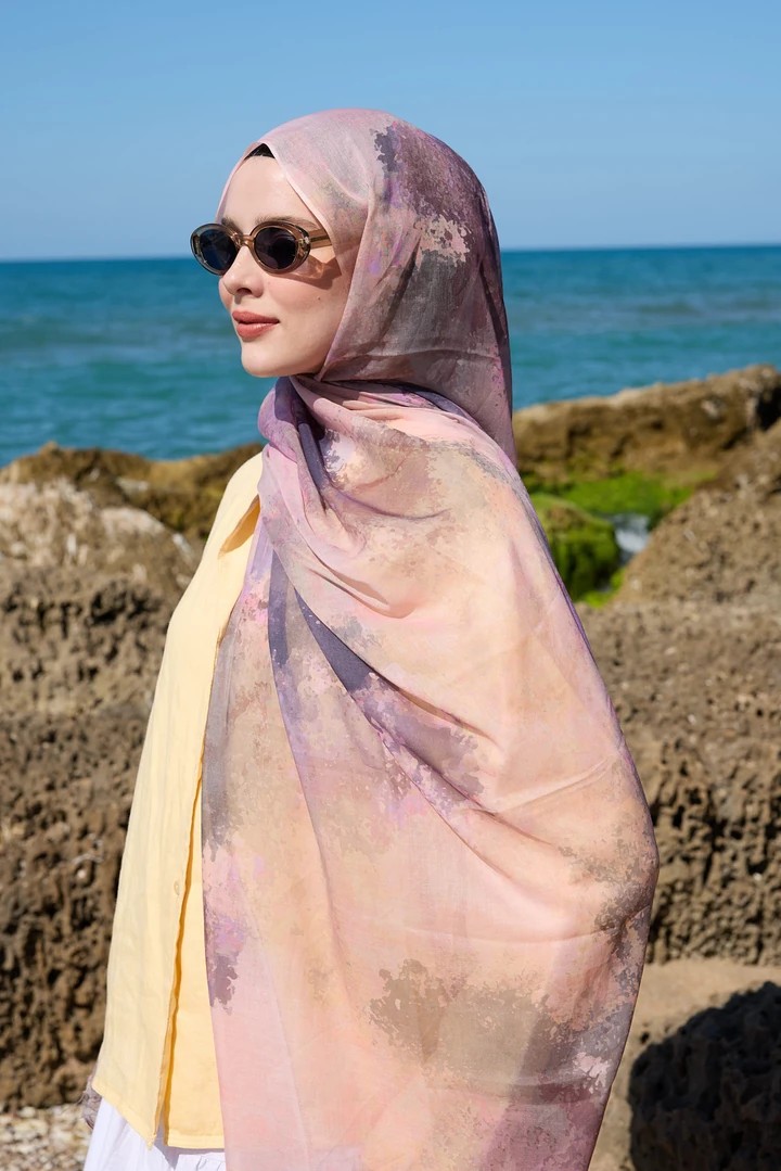VEYRA DESEN AYA ŞAL - PEMBE