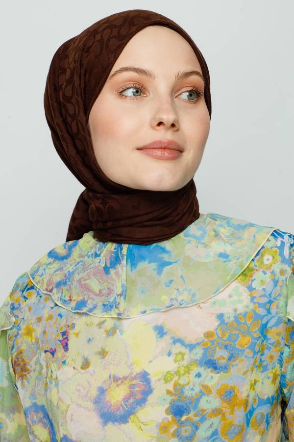BLOOM DESEN ŞAL - ACI KAHVE