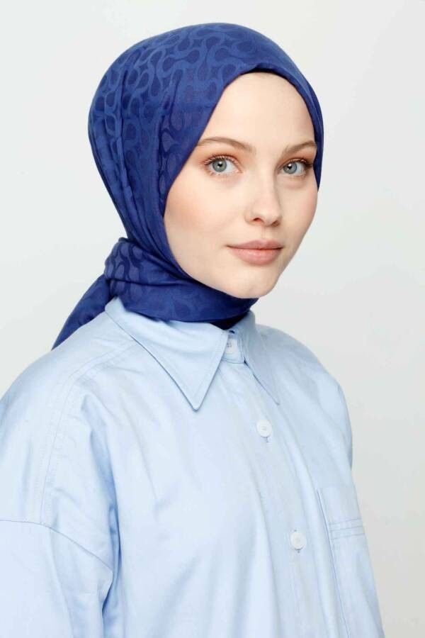 BLOOM DESEN ŞAL - KOYU KOT MAVİ