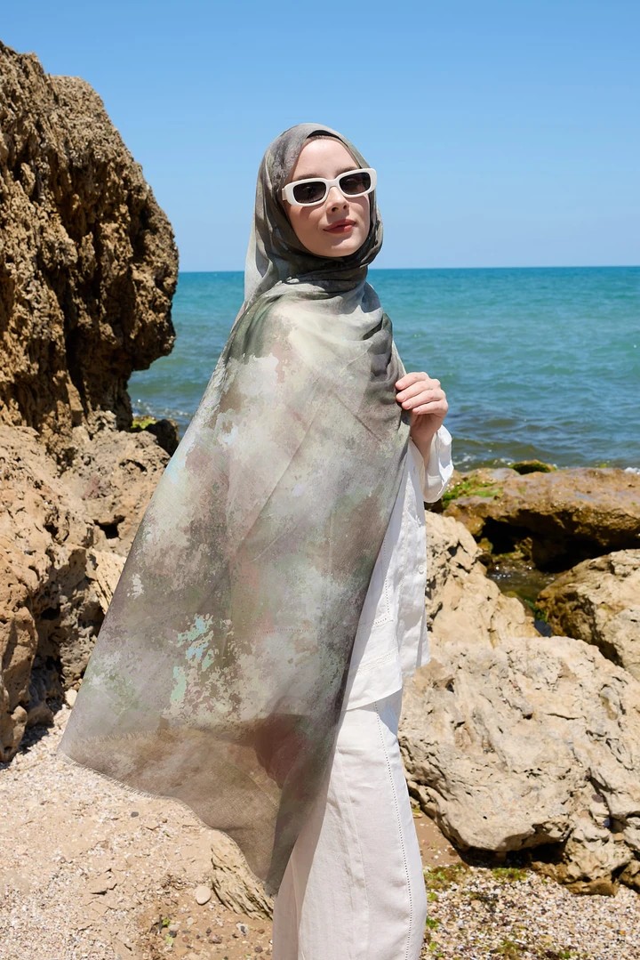VEYRA DESEN AYA ŞAL - YEŞİL ÇAY