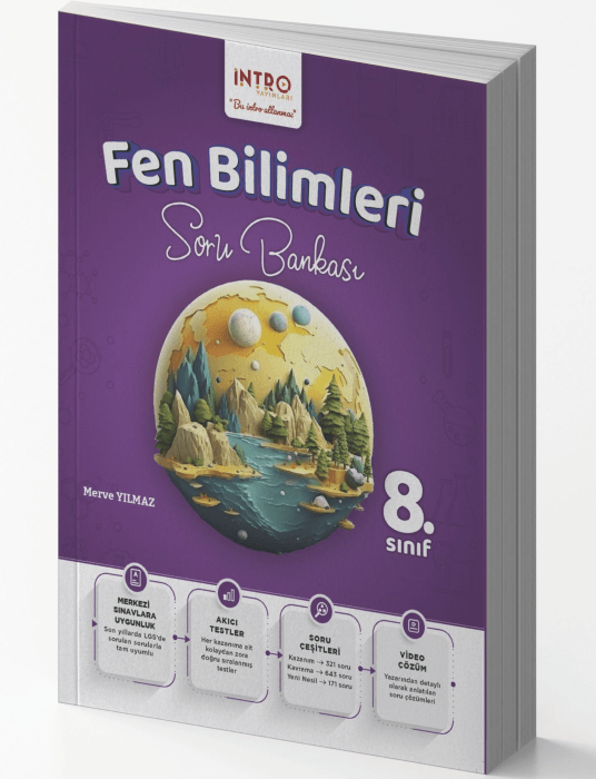 İntro Yayınları 8. Sınıf Fen Bilimleri Soru Bankası