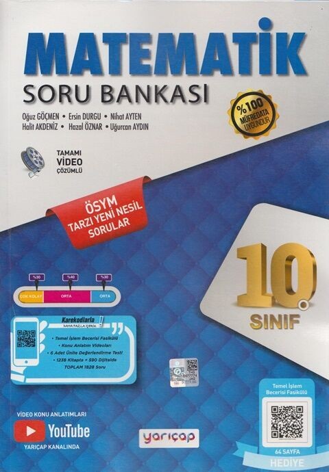 YarıÇap Yayınları 10. Sınıf Matematik Soru Bankası