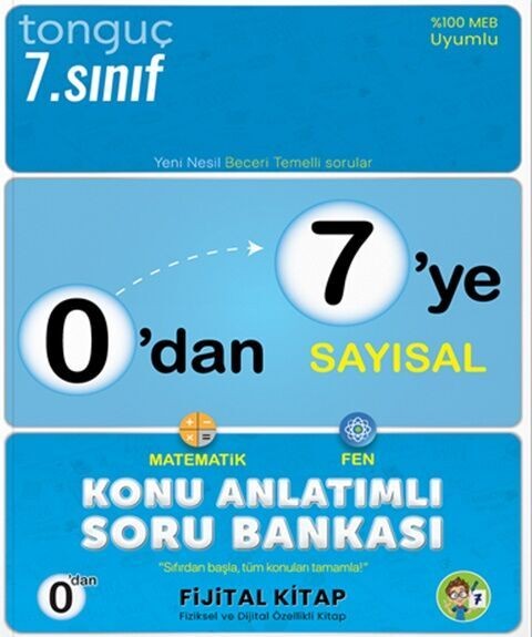 6 dan 7 ye 0 dan 7 ye Sayısal Konu Anlatımlı Soru Bankası Seti Tonguç Akademi