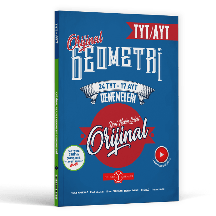 Orijinal Yayınları TYT AYT Geometri 24 TYT 17 AYT Deneme