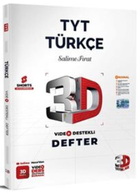 3D Yayınları TYT Türkçe Video Destekli Defter