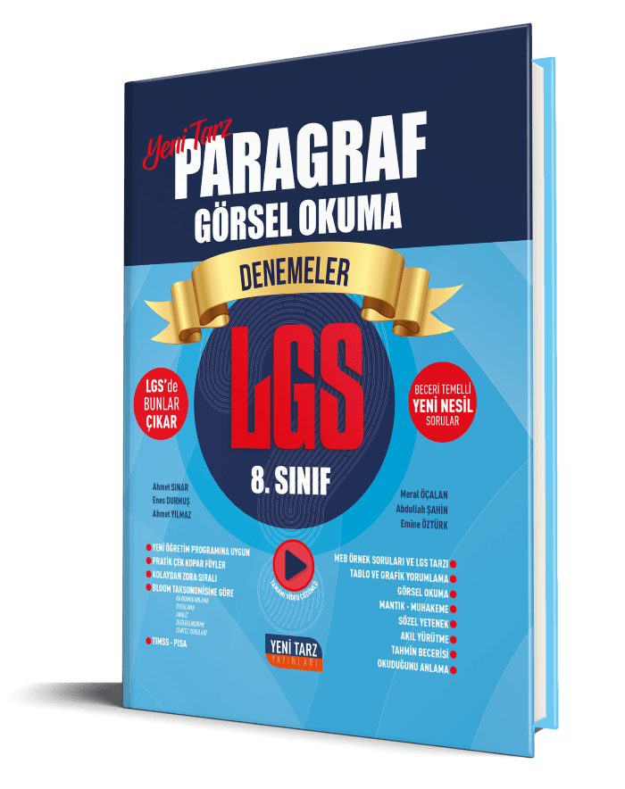 Yeni Tarz Yayınları 8. Sınıf LGS Paragraf Görsel Okuma Branş Deneme