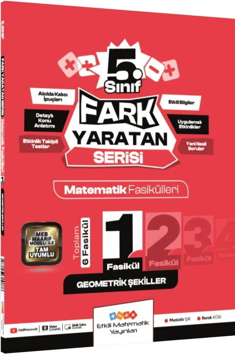 Etkili Matematik Yayınları 5. Sınıf Geometrik Şekiller Fark Yaratan Fasikül 1