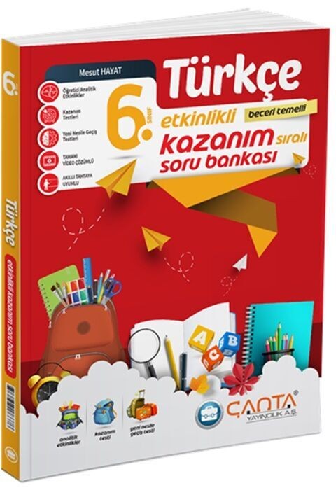 Çanta Yayınları 6. Sınıf Türkçe Etkinlikli Kazanım Soru Bankası