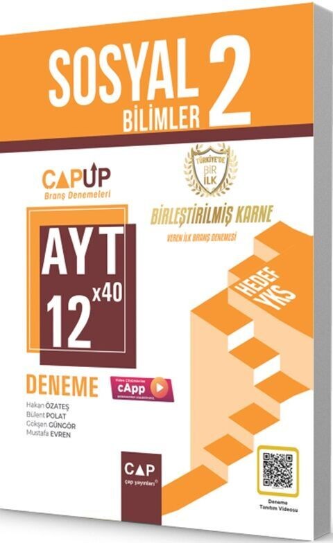 Çap Yayınları AYT Sosyal Bilimler 2 12 X 40 Up Deneme