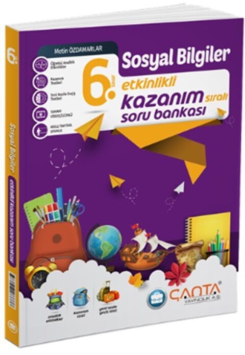 Çanta Yayınları 6. Sınıf Sosyal Bilgiler Etkinlikli Kazanım Soru Bankası