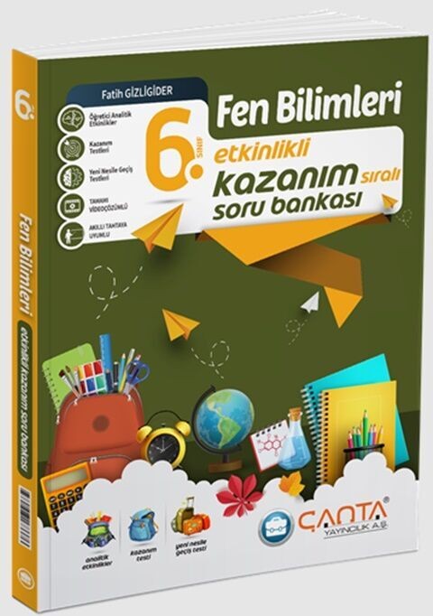 Çanta Yayınları 6. Sınıf Fen Bilimleri Etkinlikli Kazanım Soru Bankası