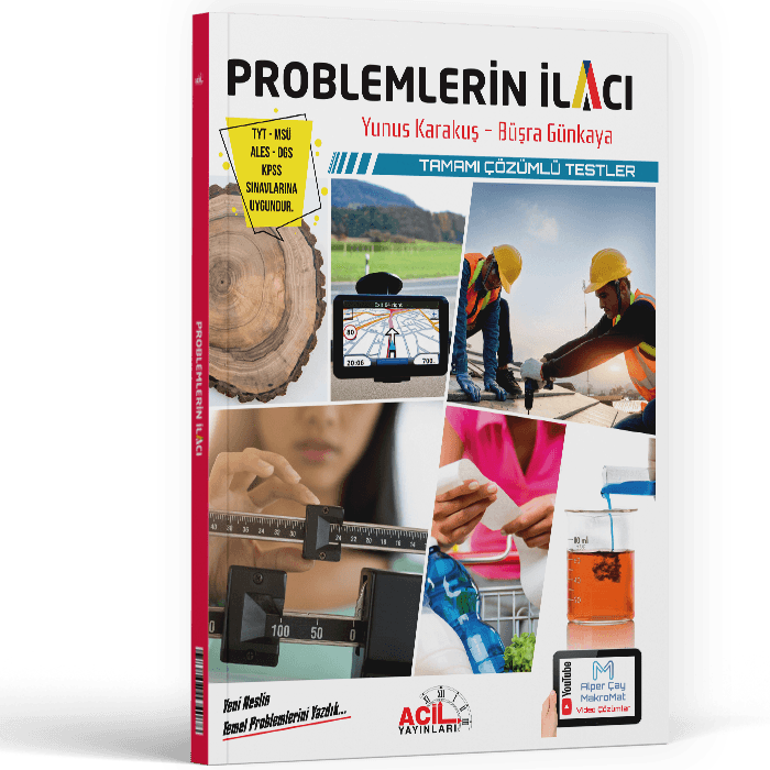 Acil Yayınları YKS TYT MSÜ KPSS Problemlerin İlacı Tamamı Çözümlü Testler