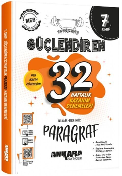 Ankara Yayıncılık 7. Sınıf 32 Haftalık Güçlendiren Kazanım Deneme - Paragraf