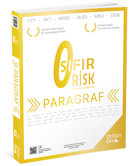 ÜçDörtBeş Yayınları Paragraf Sıfır Risk