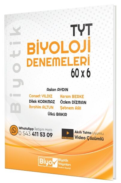 Biyotik Yayınları TYT Biyoloji Biyotik 60 x 6 Denemeleri