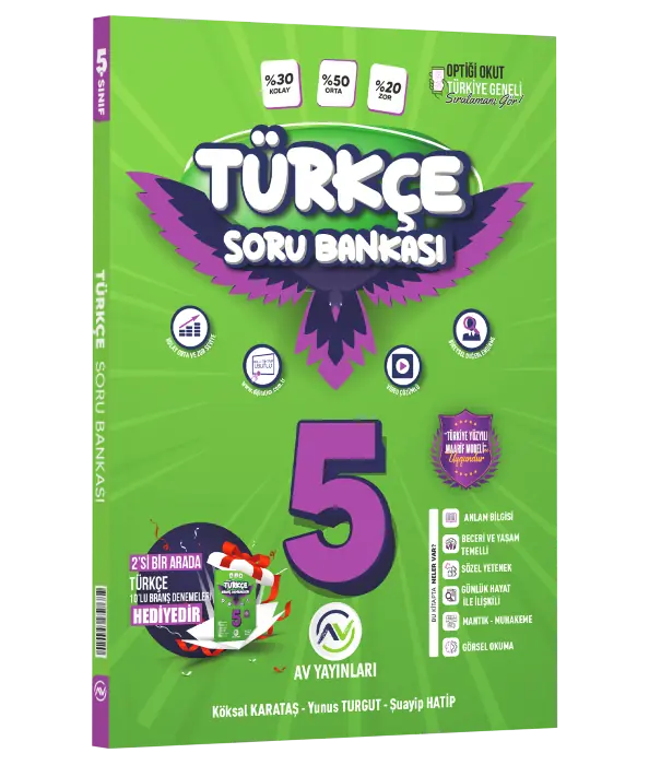 5. Sınıf Türkçe Soru Bankası | 2026 | Av | Aska Kitap