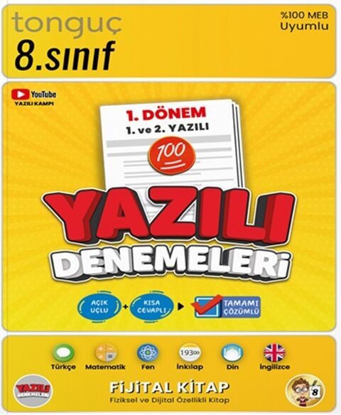 8. Sınıf Yazılı Denemeleri 1. Dönem 1 ve 2. Yazılı Tonguç Akademi