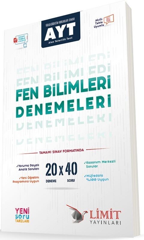 Limit Yayınları  Ayt 20 li Fen Bilimleri Denemeleri