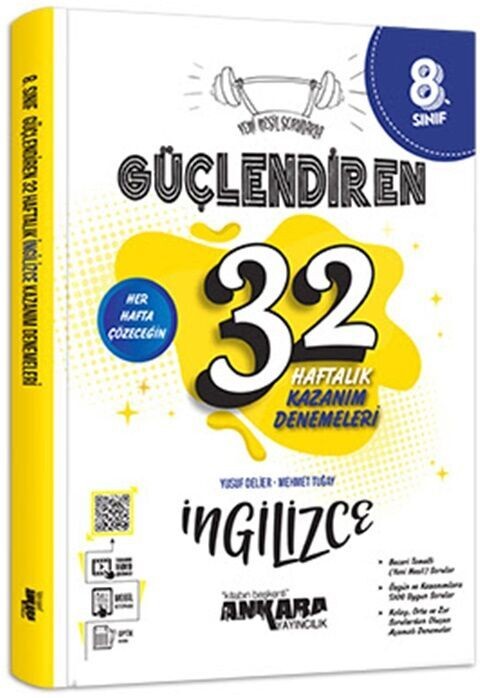 Ankara Yayıncılık 8. Sınıf 32 Haftalık Güçlendiren Kazanım Deneme - İngilizce