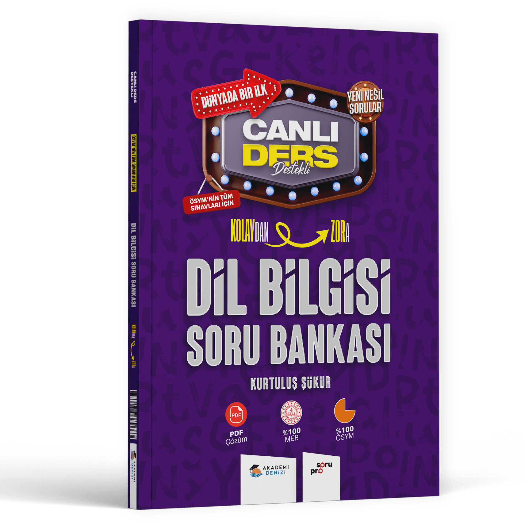 Akademi Denizi Yayınları KPSS Dil Bilgisi Kolaydan Zora Canlı Ders Soru Bankası