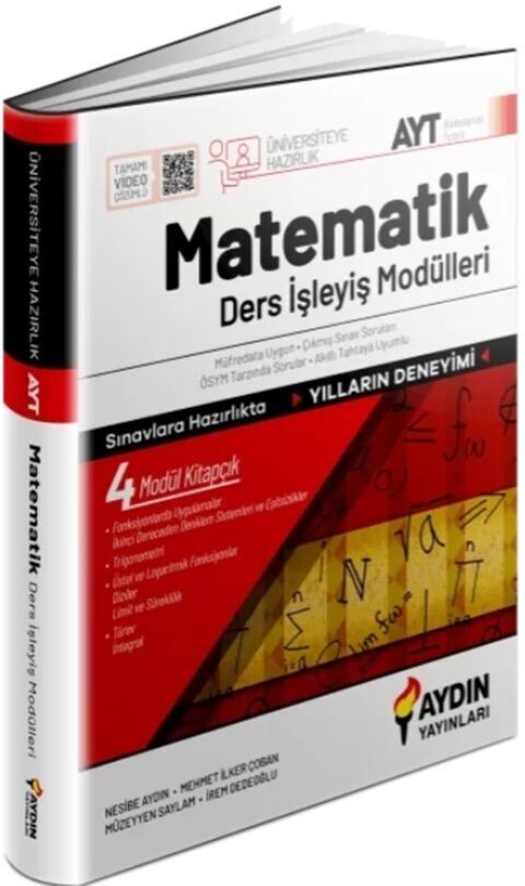 Aydın Yayınları Üniversiteye Hazırlık AYT Matematik Ders İşleyiş Modülleri