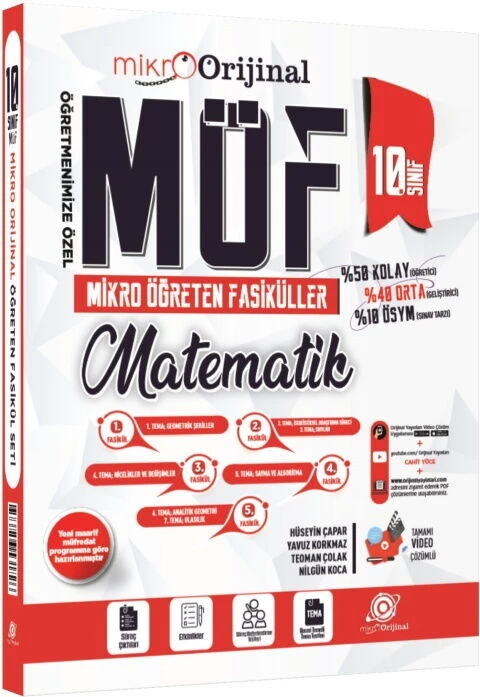 Mikro Orijinal 10. Sınıf Matematik MÖF Mikro Öğreten Fasiküller