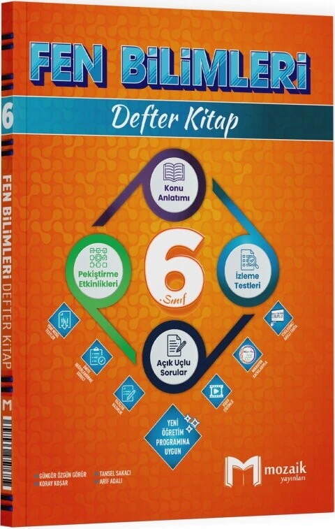 Mozaik Yayınları 6. Sınıf Fen Bilimleri Defter Kitap