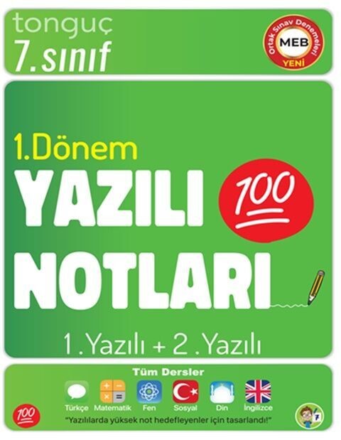 7.Sınıf Yazılı Notları 1.Dönem 1 ve 2.Yazılı Tonguç Akademi
