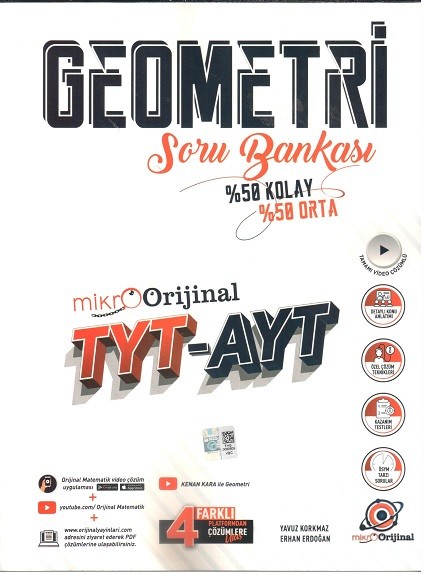 Orijinal Mikro TYT AYT Geometri Soru Bankası