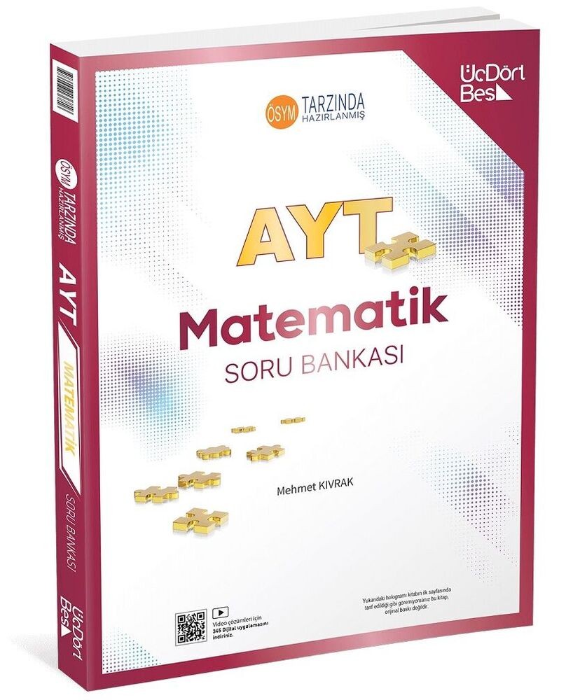 ÜçDörtBeş Yayınları AYT Matematik Soru Bankası