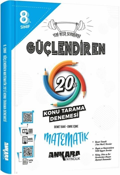 Ankara Yayıncılık 8. Sınıf Güçlendiren 20 li Branş Deneme - Matematik