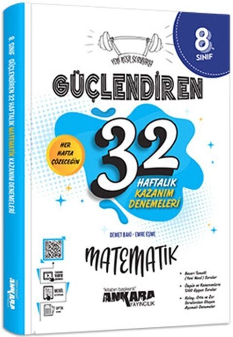 Ankara Yayıncılık 8. Sınıf 32 Haftalık Güçlendiren Kazanım Deneme - Matematik